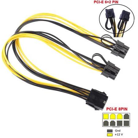 Alfais 4880 Pci-E 8 Pin Ekran Kartı Express Power Güç Çoklayıcı Y Kablosu