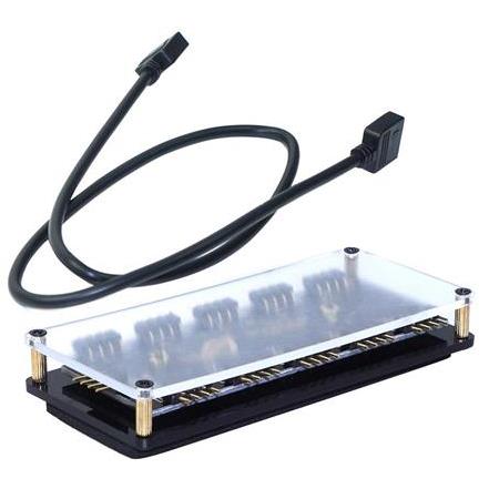 Alfais 4848 RGB Led Fan Şerit Hub Splitter 10 Port 12V 4 Pin Kablo Çoklayıcı